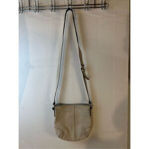 Coach mini crossbody cream leather (scuffs) 9"x9"
